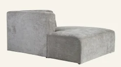 Modul schäslong vänster grå - 114x154x73 cm