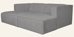 Modul schäslong vänster grå - 154x114x73 cm