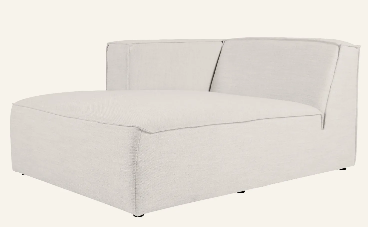 Modul schäslong vänster natur - 154x114x73 cm
