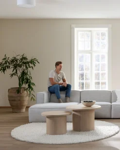Modul schäslong vänster natur - 154x114x73 cm
