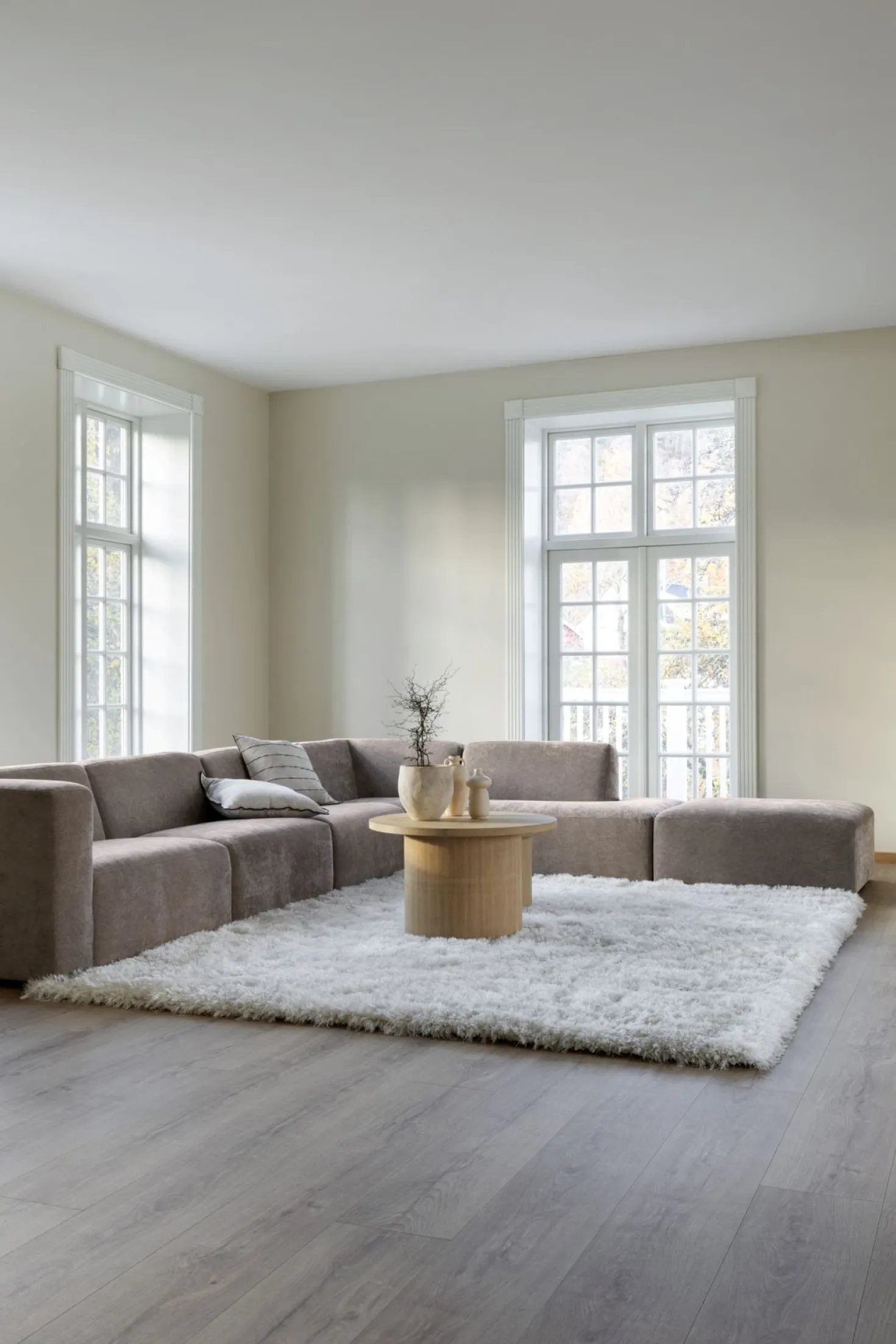 Modul 1,5-sits med vänster armstöd grå - 110x93x73 cm