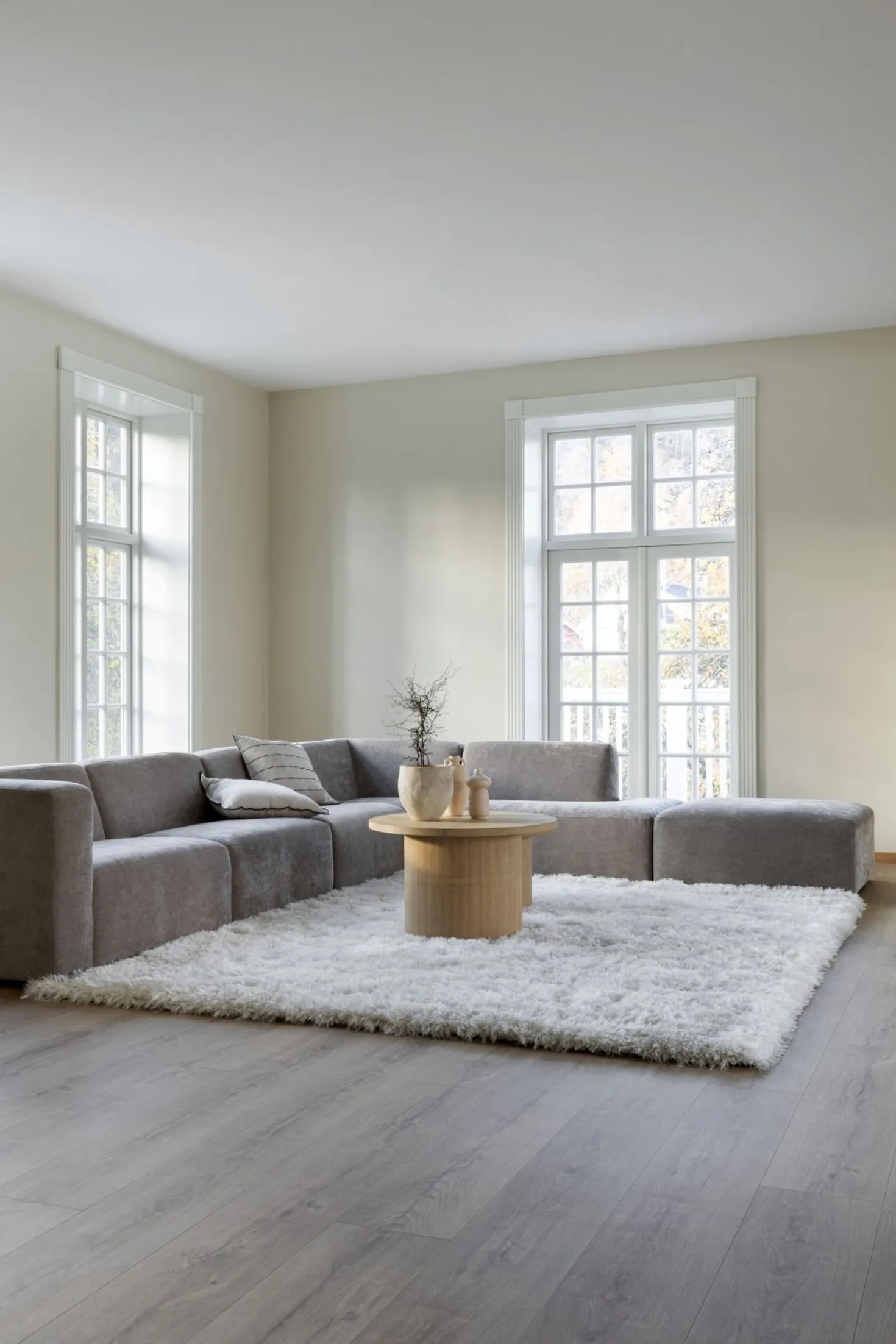 Modul 1,5-sits med vänster armstöd grå - 110x93x73 cm