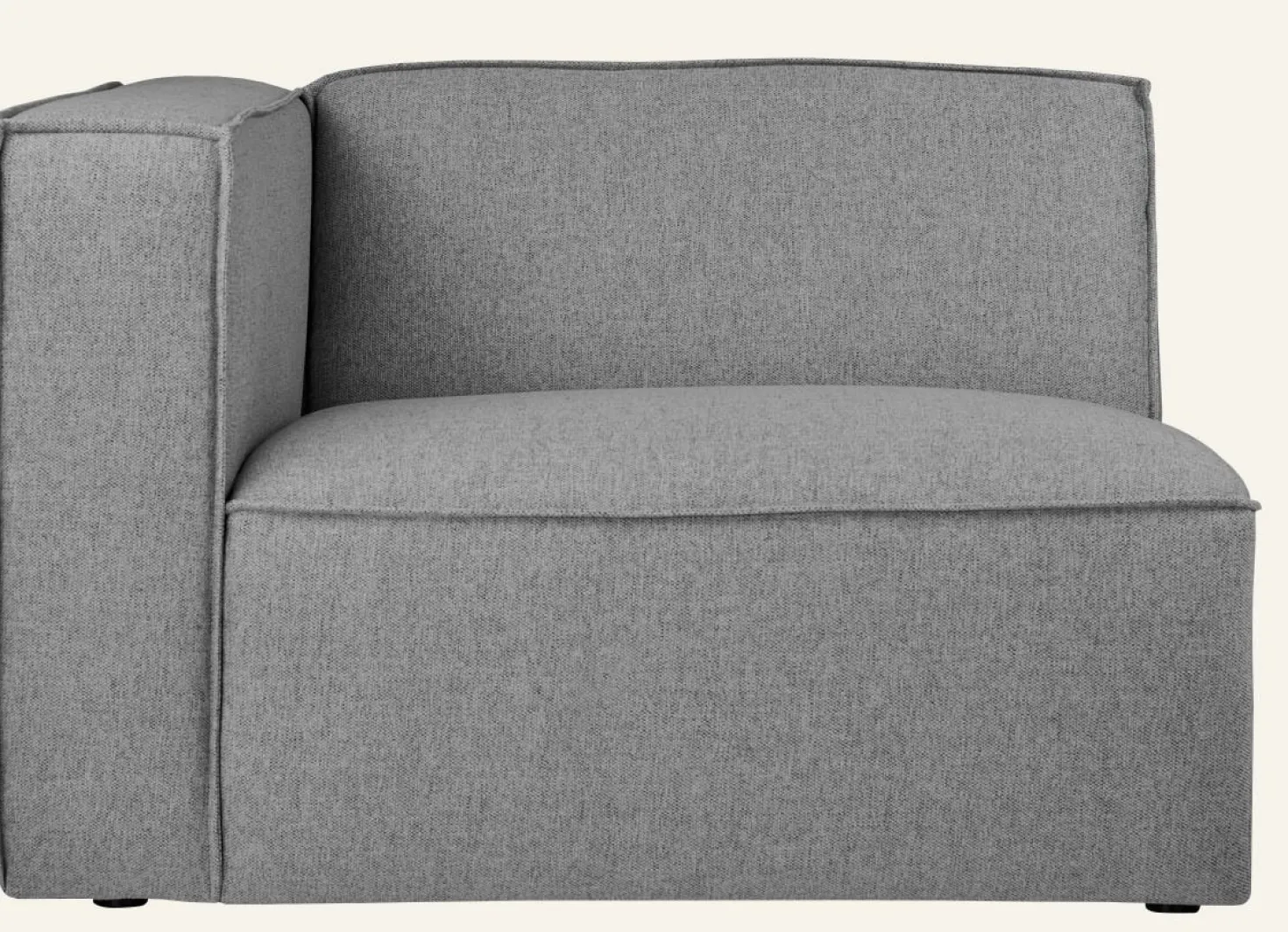 Modul 1,5-sits med vänster armstöd grå - 110x93x73 cm