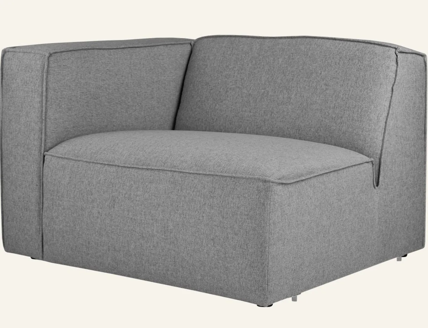 Modul 1,5-sits med vänster armstöd grå - 110x93x73 cm