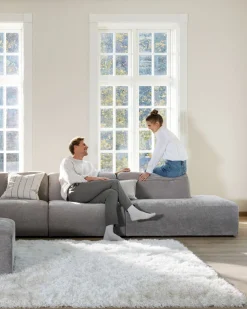 Modul 1,5-sits utan armstöd grå - 90x93x73 cm