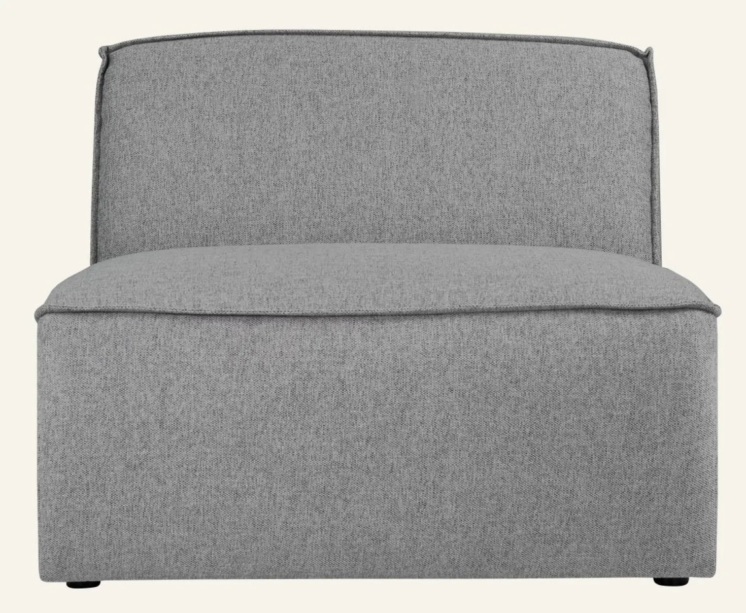 Modul 1,5-sits utan armstöd grå - 90x93x73 cm