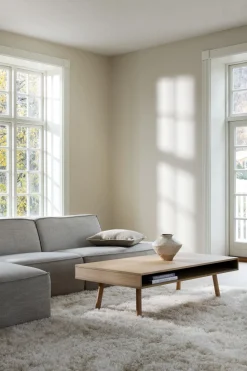 Modul 1,5-sits utan armstöd natur - 90x93x73 cm