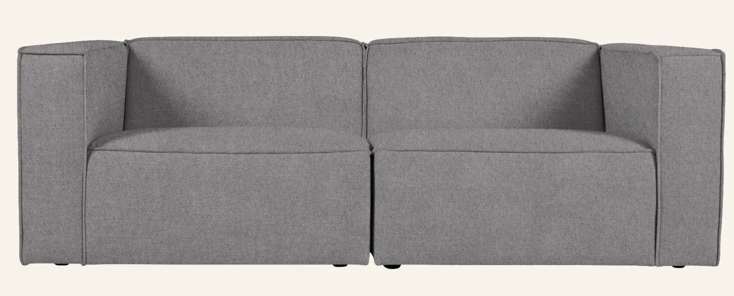 Modulsoffa 2 delar armstöd grå - 220x93x73 cm