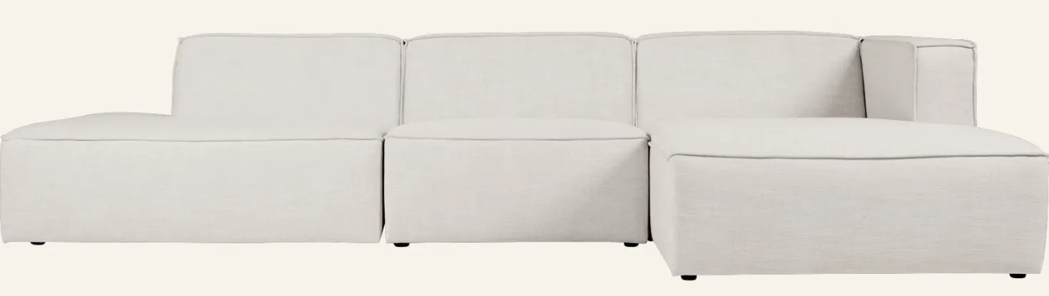 Modulsoffa 3 delar öppen ände vänster natur - 338x153x73 cm