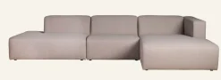 Modulsoffa 3 delar öppen ände vänster beige - 153x338x73 cm