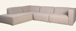 Modulsoffa 4 delar öppen ände vänster beige - 293x227x73 cm