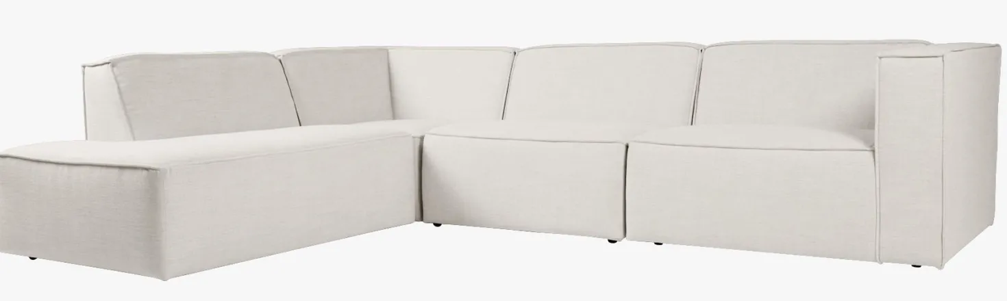 Modulsoffa 4 delar öppen ände vänster natur - 293x227x73 cm
