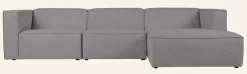 Modulsoffa 3 delar schäslong höger grå - 314x154x73 cm