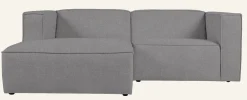 Modulsoffa 2 delar schäslong vänster grå - 224x154x73 cm