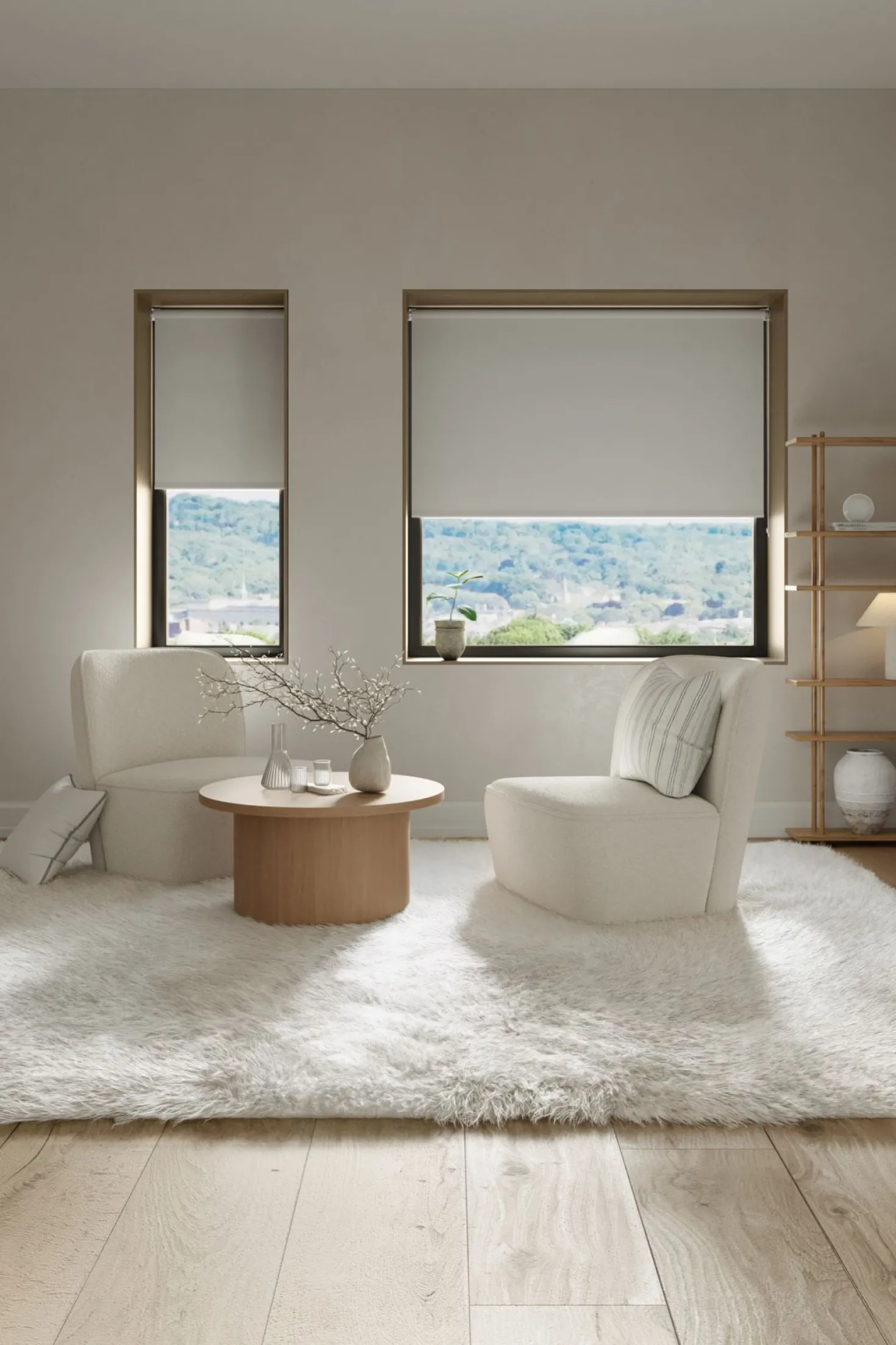 Mörkläggande rullgardin offwhite - 200x185 cm