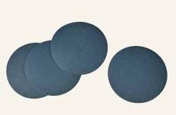 4-pack glasunderlägg blå - ø10 cm