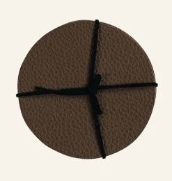 4-pack glasunderlägg brun - ø10 cm