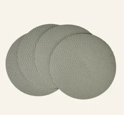 4-pack glasunderlägg ljusgrön - ø10 cm