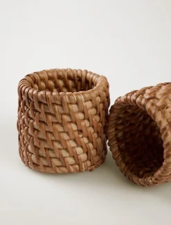 2-pack servettringar brun - 5 cm ø5