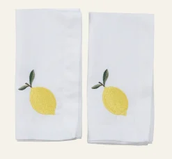 2-pack tygservetter vit - 45x45 cm