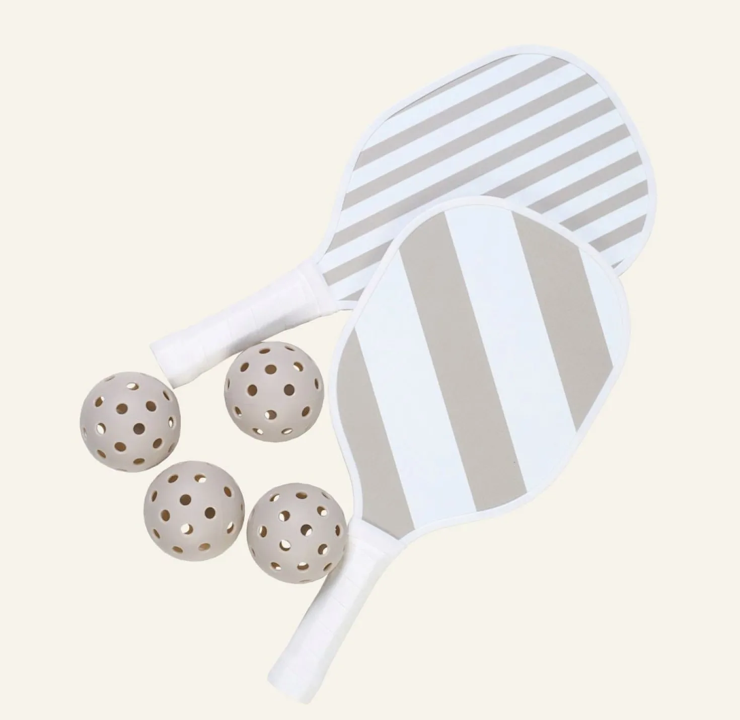 Pickleballset ljusbeige - 19,5x3,5x39,5 cm