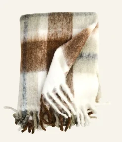 Pläd multi/brun - 130x170 cm