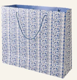 Presentpåse multi/blå - 36x42x14 cm
