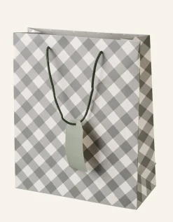 Presentpåse multi/grön - 24x29x10 cm