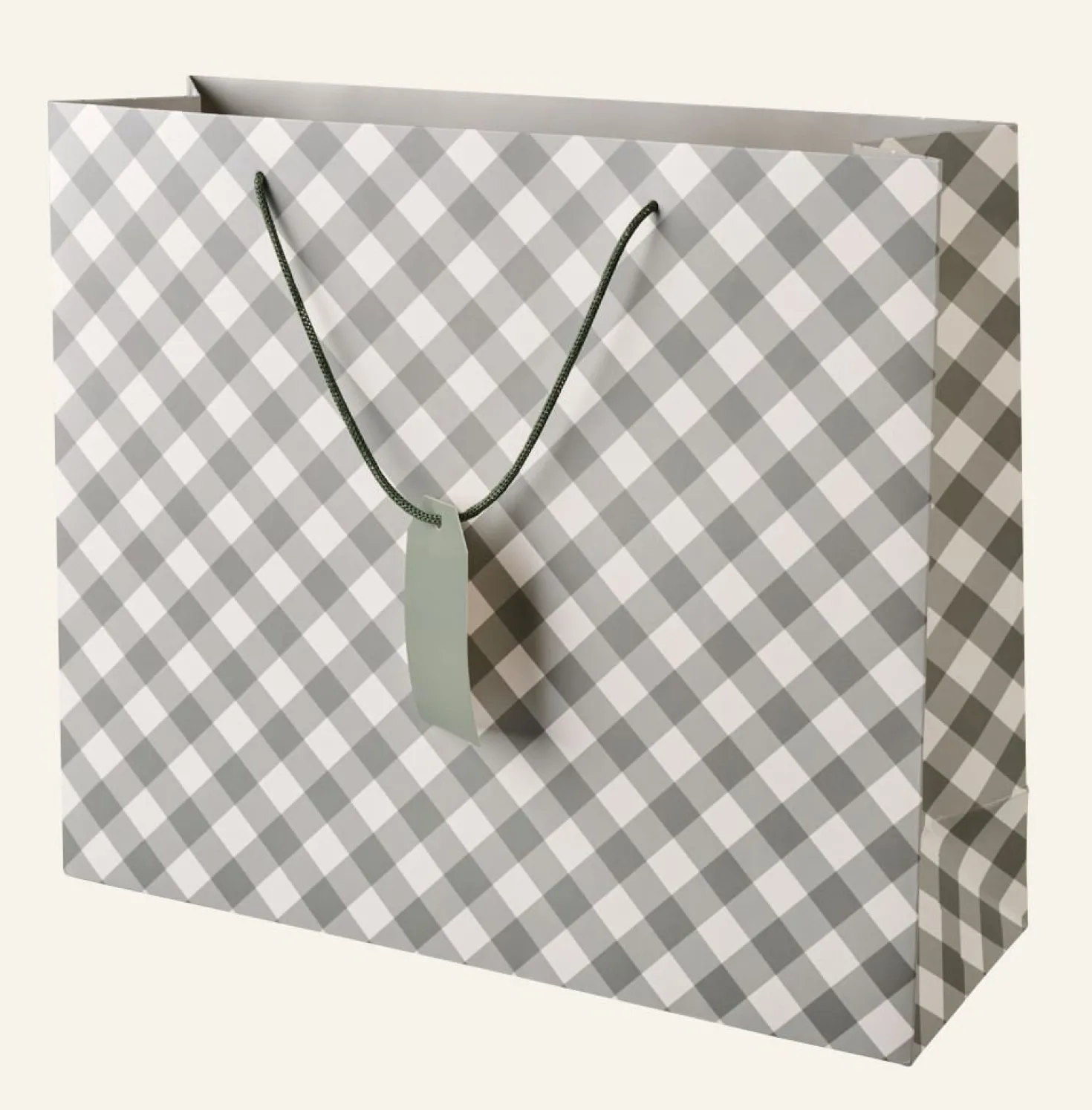 Presentpåse multi/grön - 36x42x14 cm
