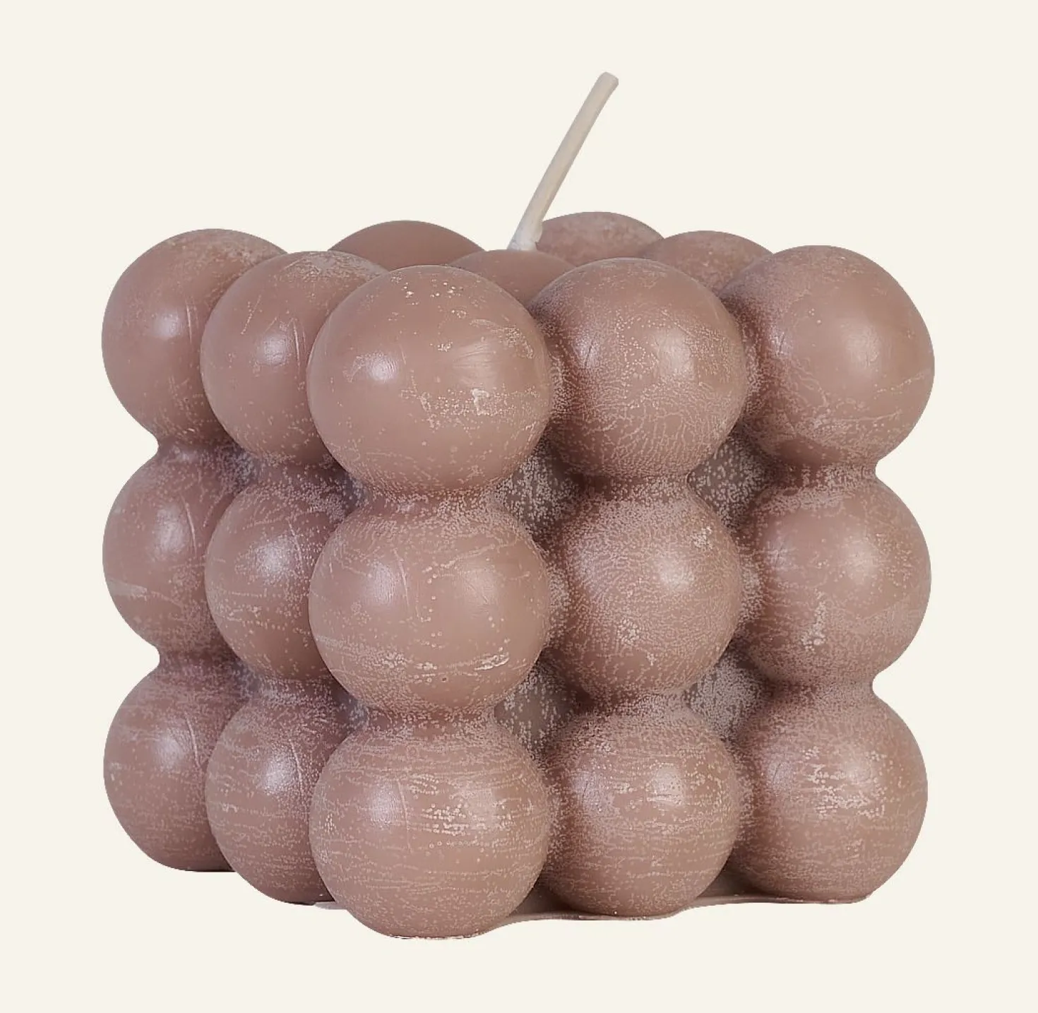 Prydnadsljus beige - 6,2x6,2x5,8 cm