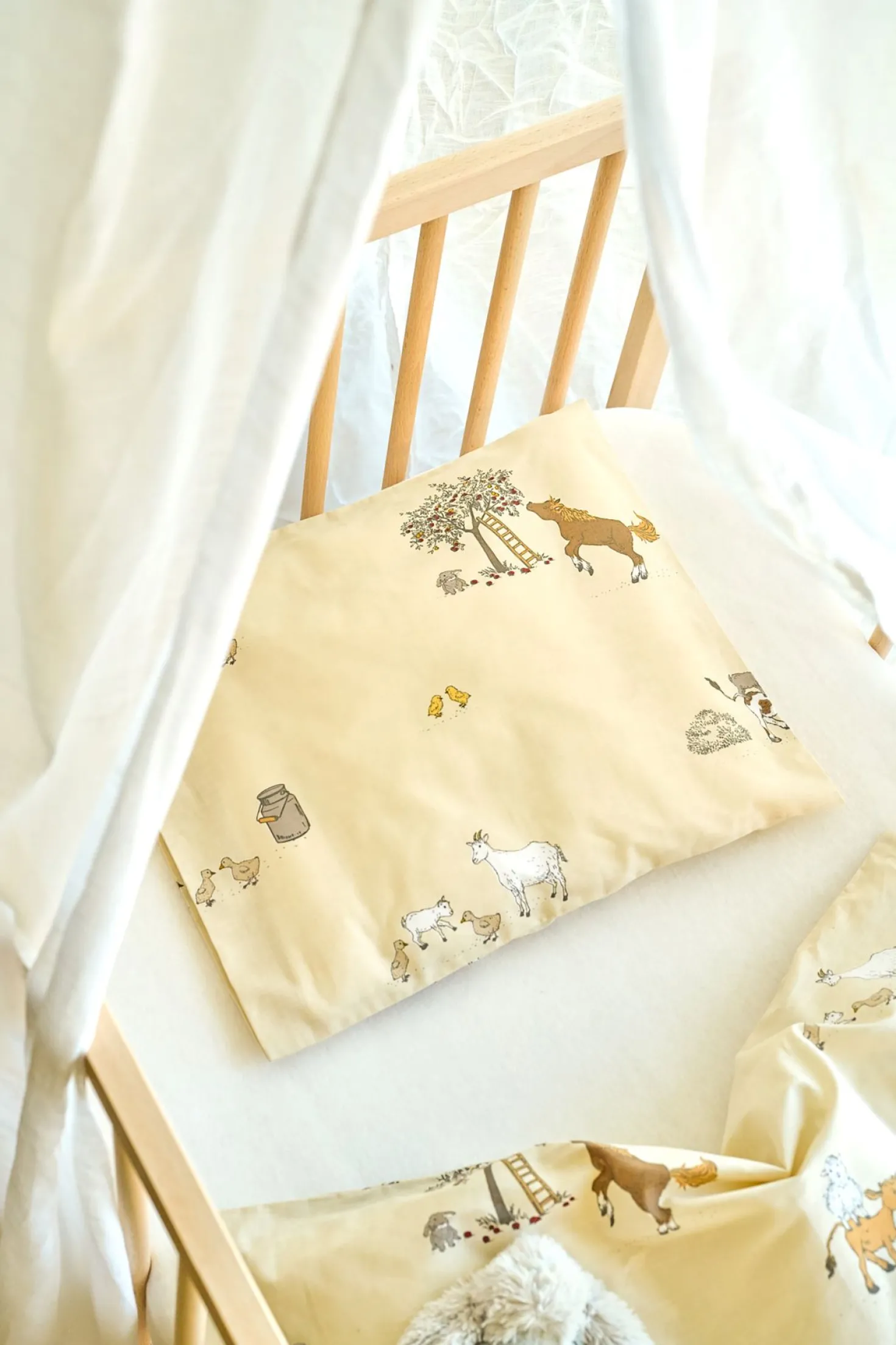 Påslakanset baby beige - 100x130 cm