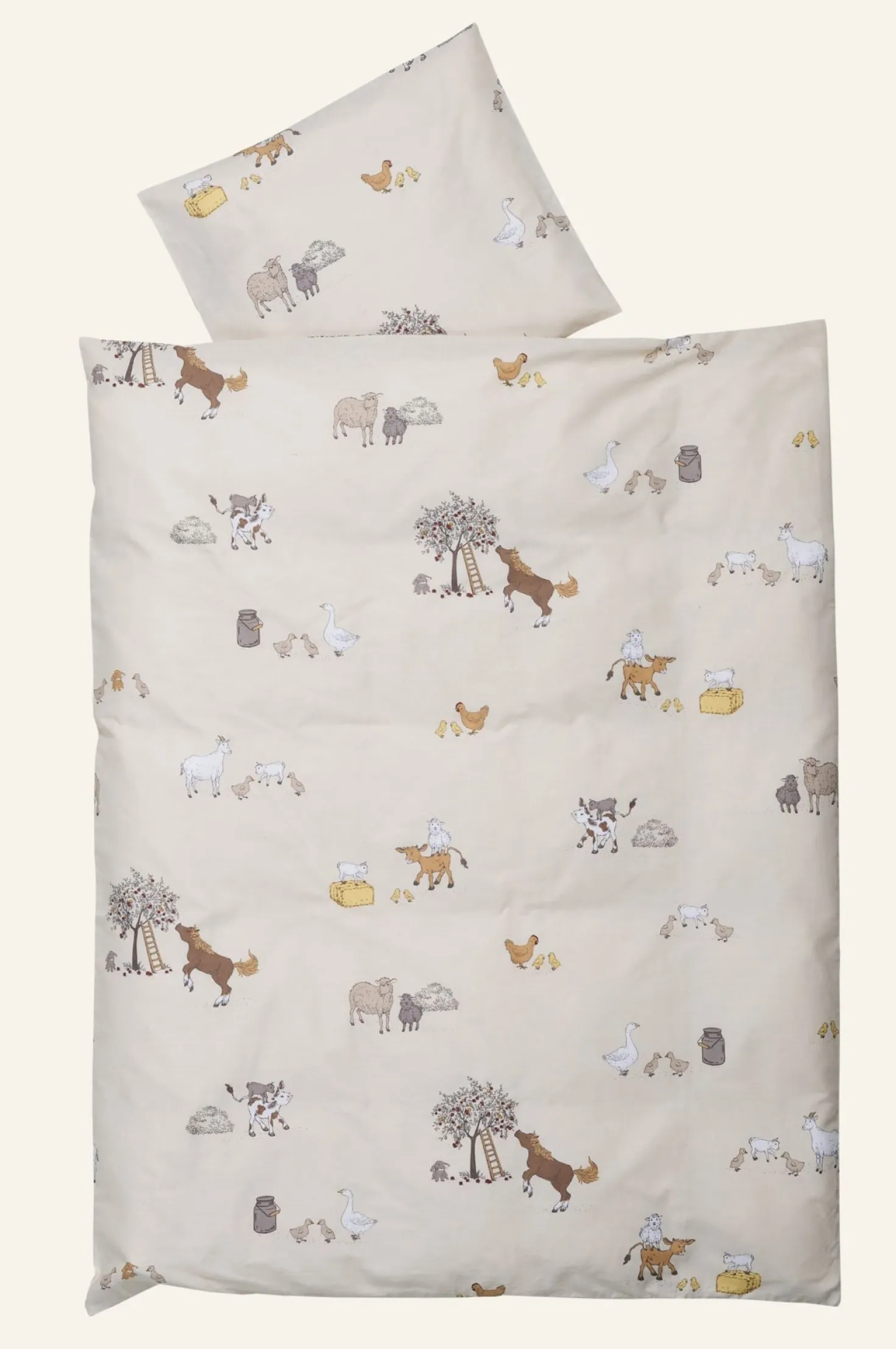 Påslakanset baby beige - 100x130 cm
