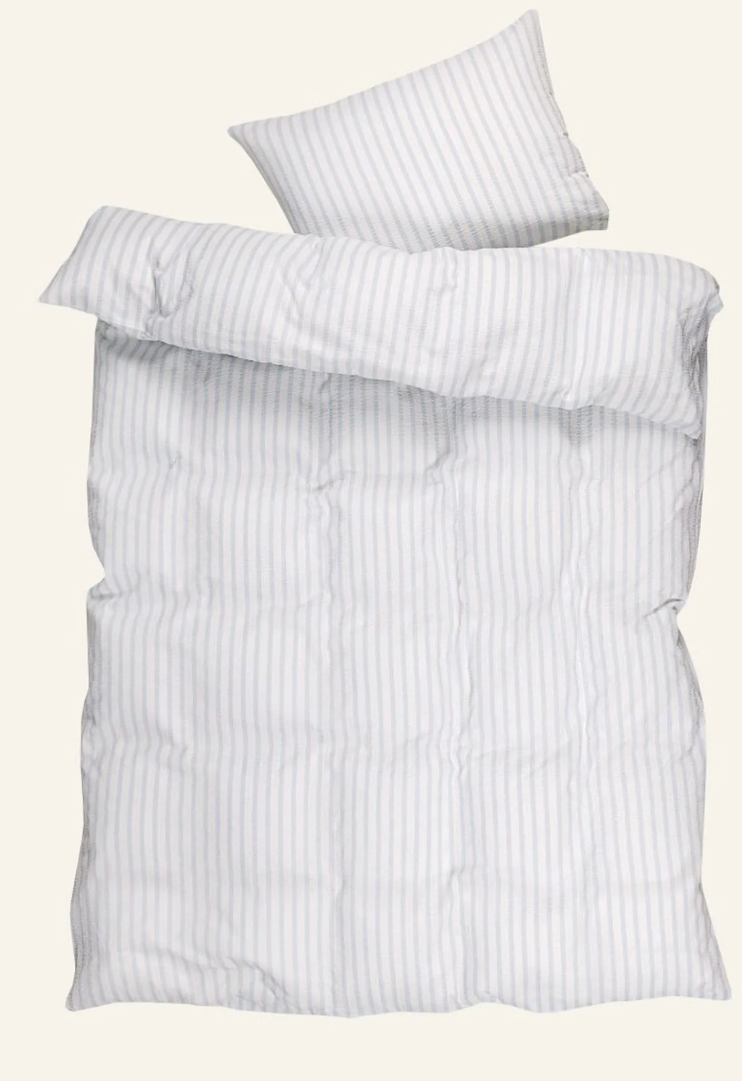 Påslakanset i bäckebölja dimblå - 230x220 cm