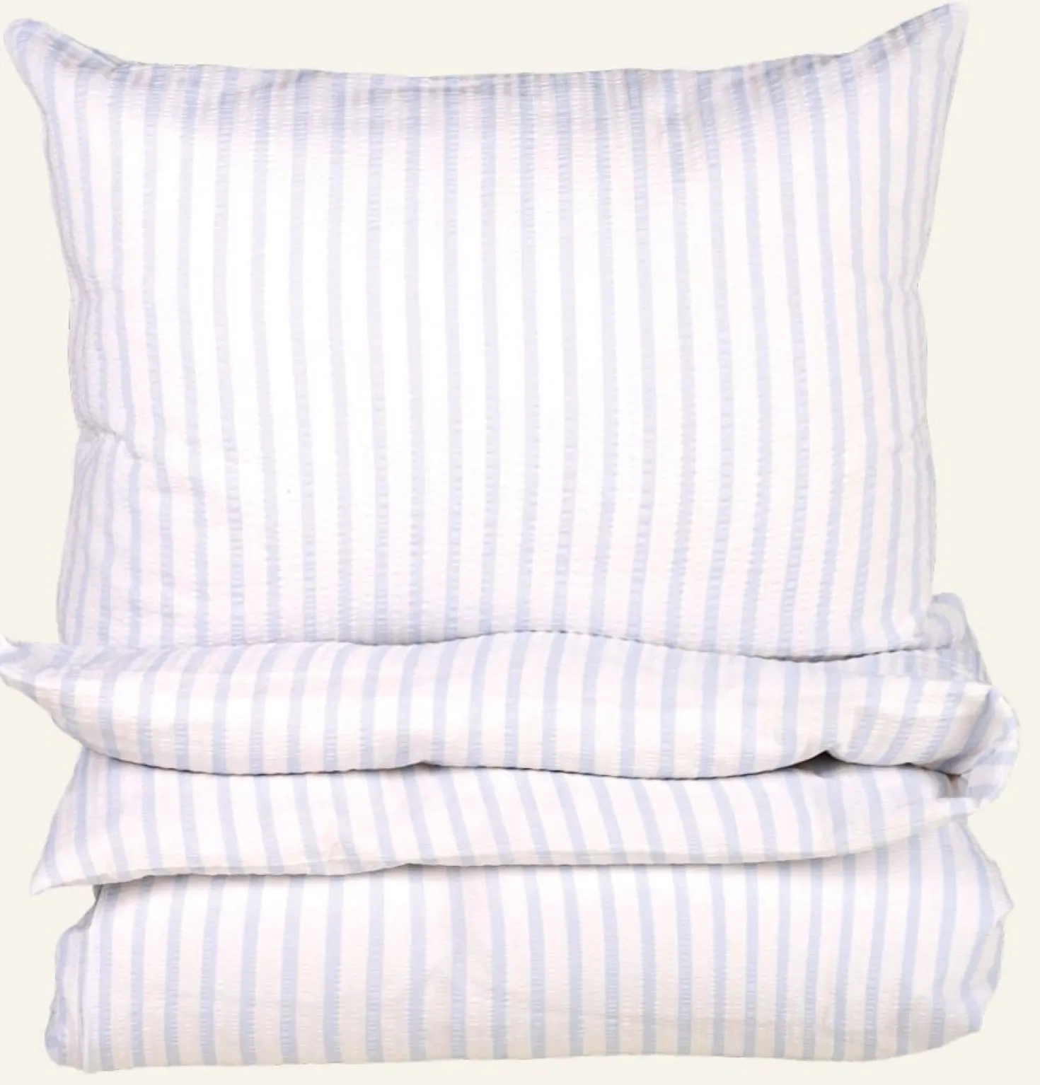 Påslakanset i bäckebölja dimblå - 230x220 cm