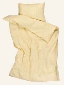 Påslakanset i bäckebölja gul - 150x210 cm/50x60 cm