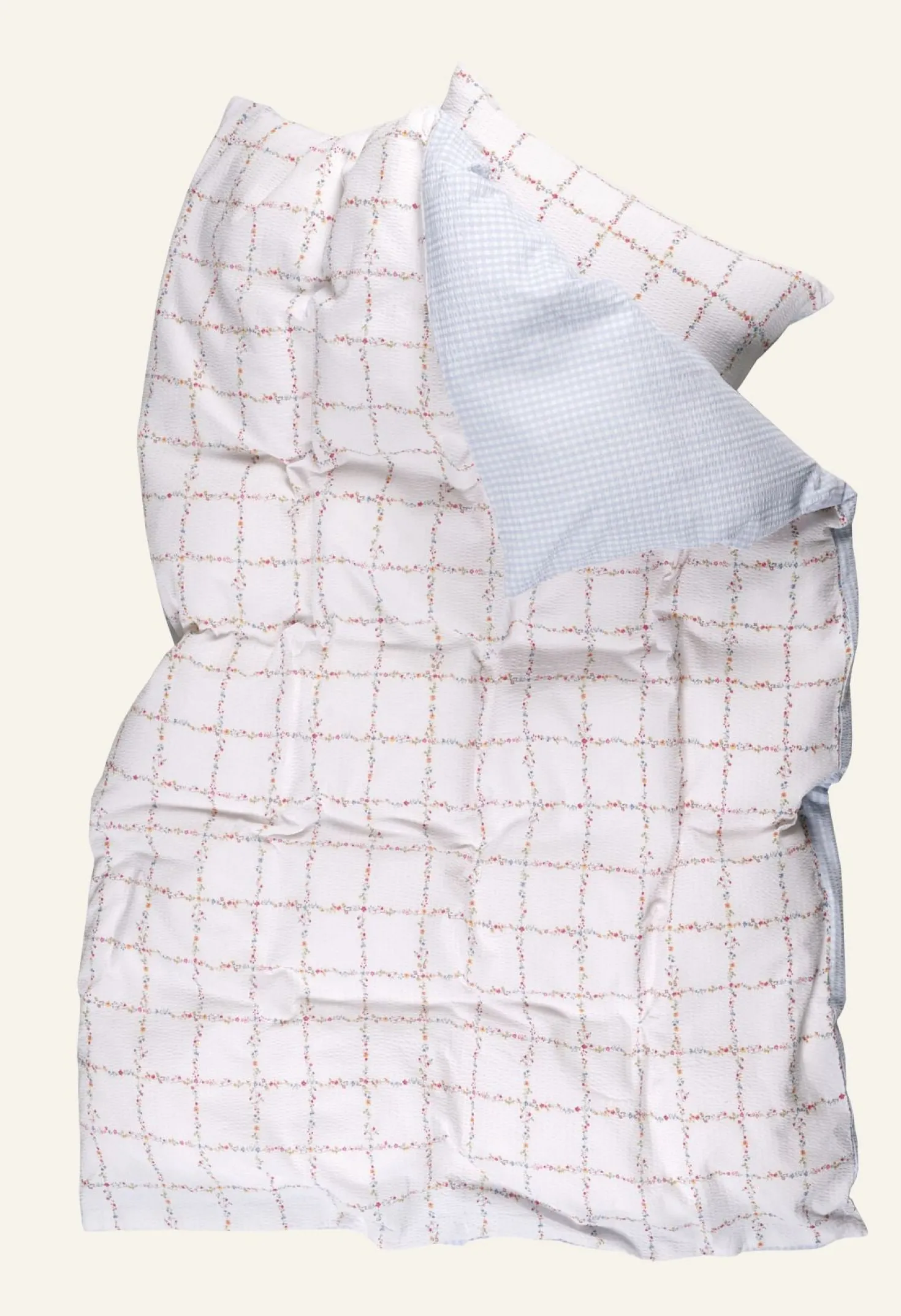 Påslakanset i bäckebölja multi - 150x210 cm