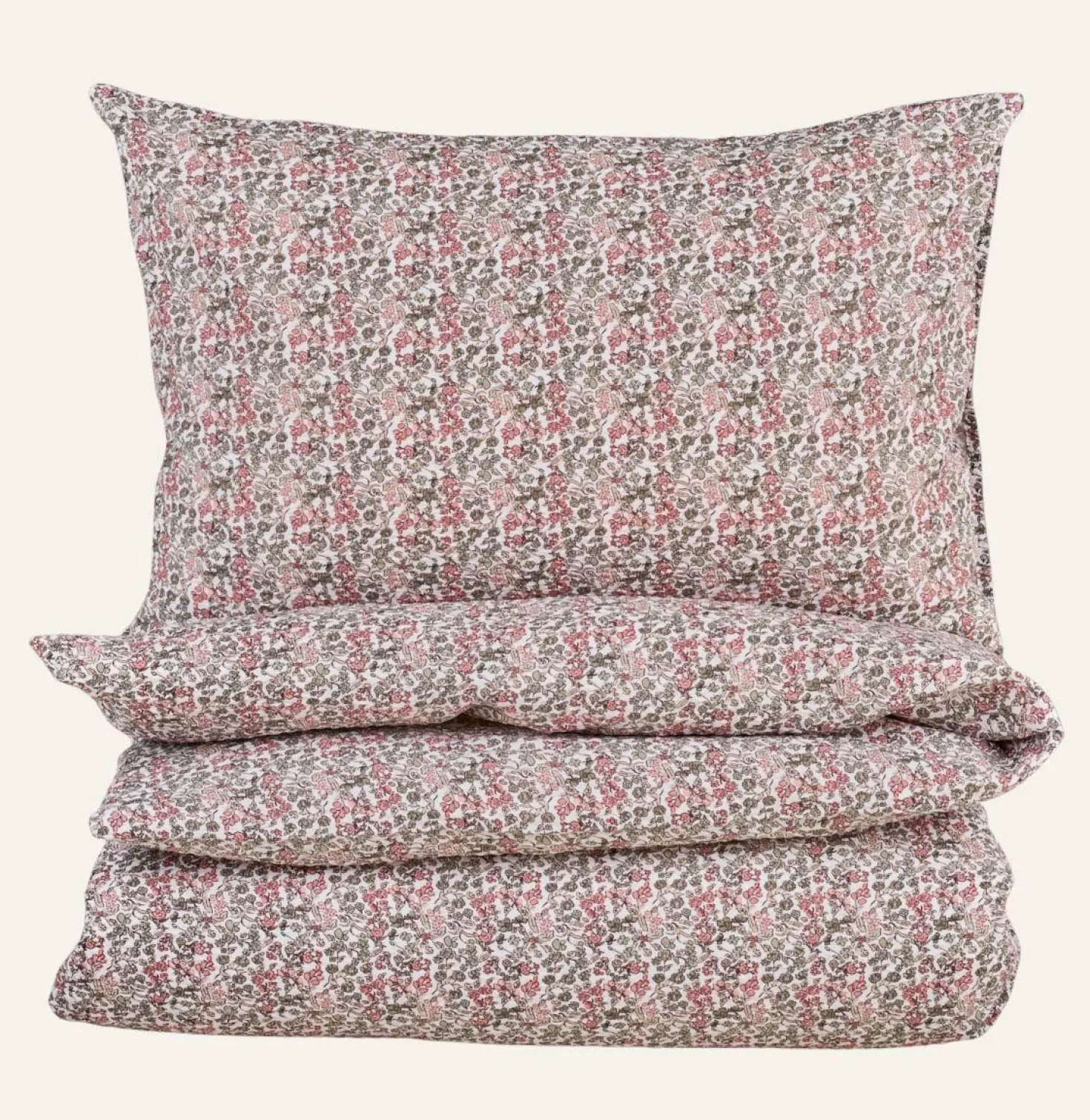 Påslakanset i bäckebölja multi/rosa - 230x220 cm