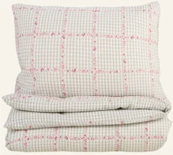 Påslakanset i bäckebölja multi/grön - 150x210 cm/50x60 cm