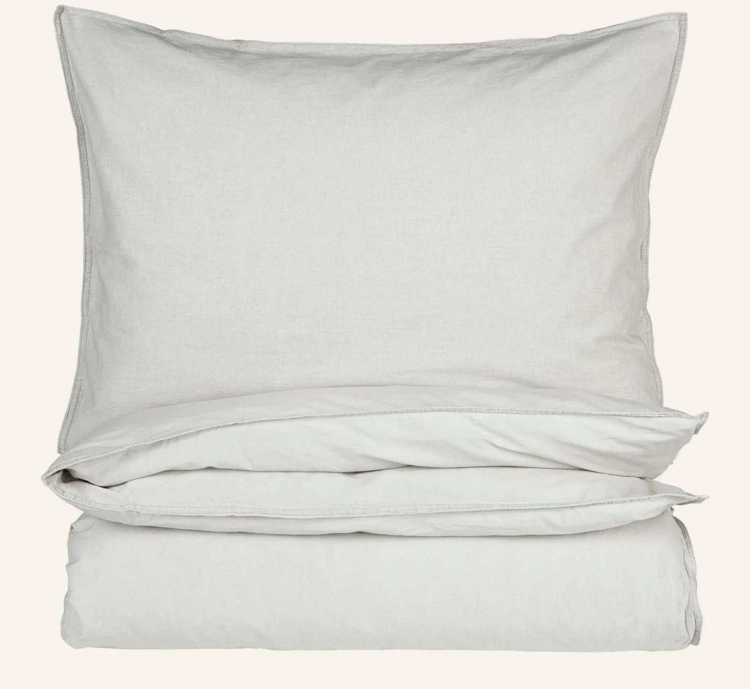 Påslakanset i bomull beige - 230x220 cm/50x60 cm