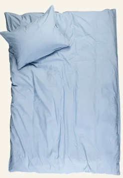 Påslakanset i bomull blå - 150x210 cm/50x60 cm