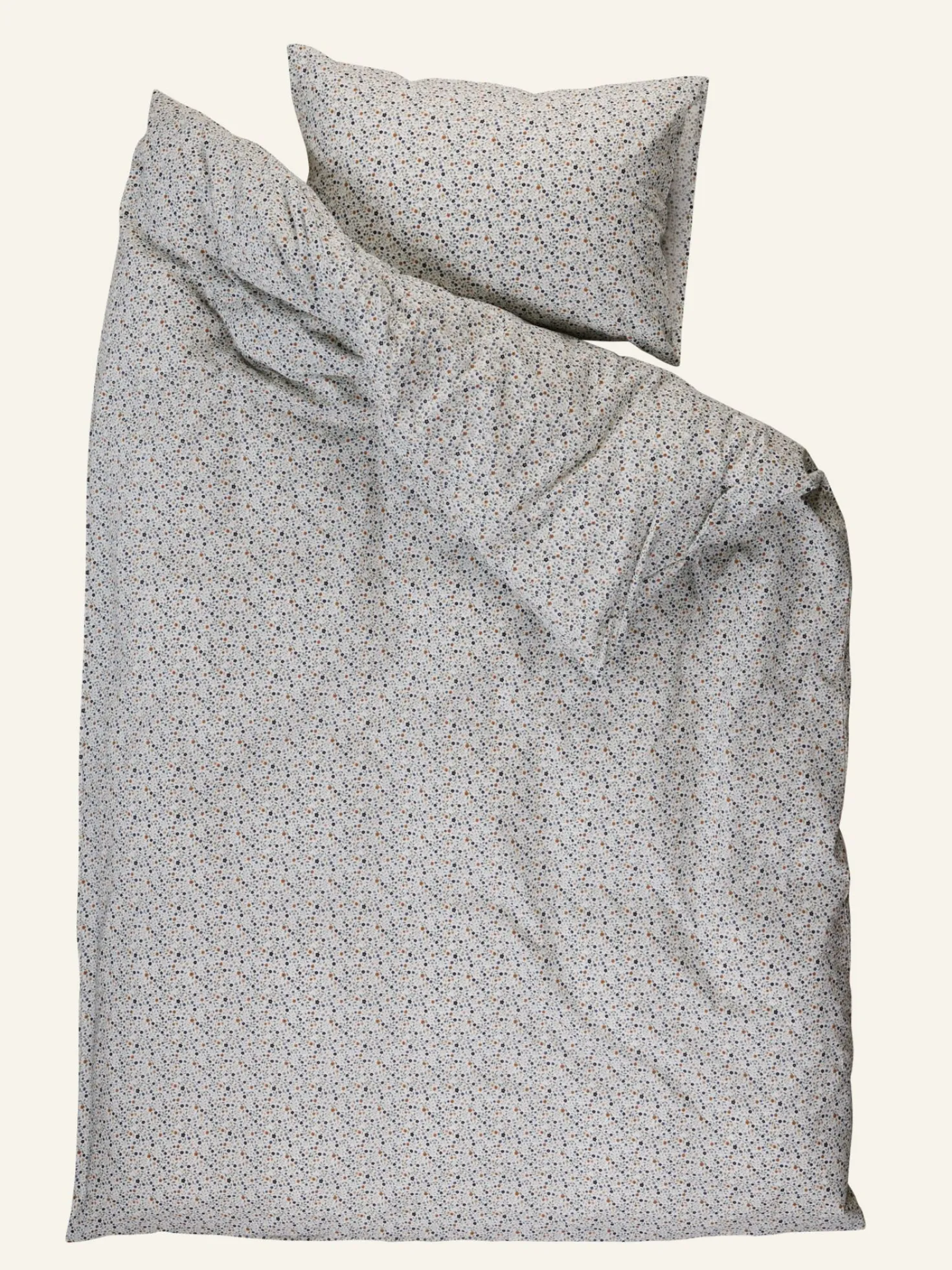 Påslakanset i bomull multi/blå - 150x210 cm