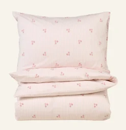 Påslakanset i bomull rosa - 150x210 cm/50x60 cm