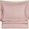 Påslakanset i egyptisk bomull satin puderrosa - 150x210 cm/50x60 cm