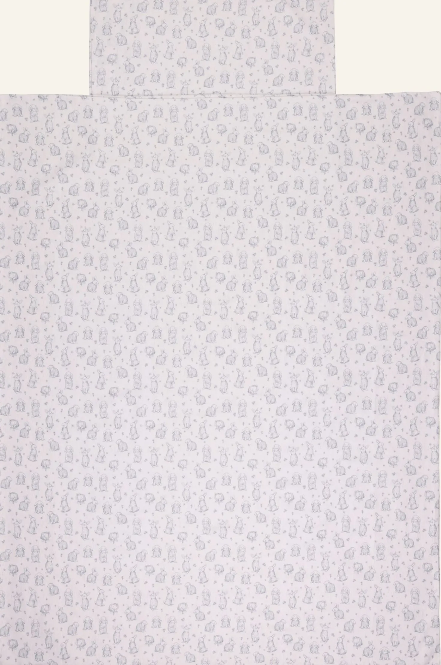 Påslakanset i flanell blå - 100x130 cm