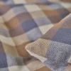 Påslakanset i garnfärgad flanell multi/brun - 230x220 cm