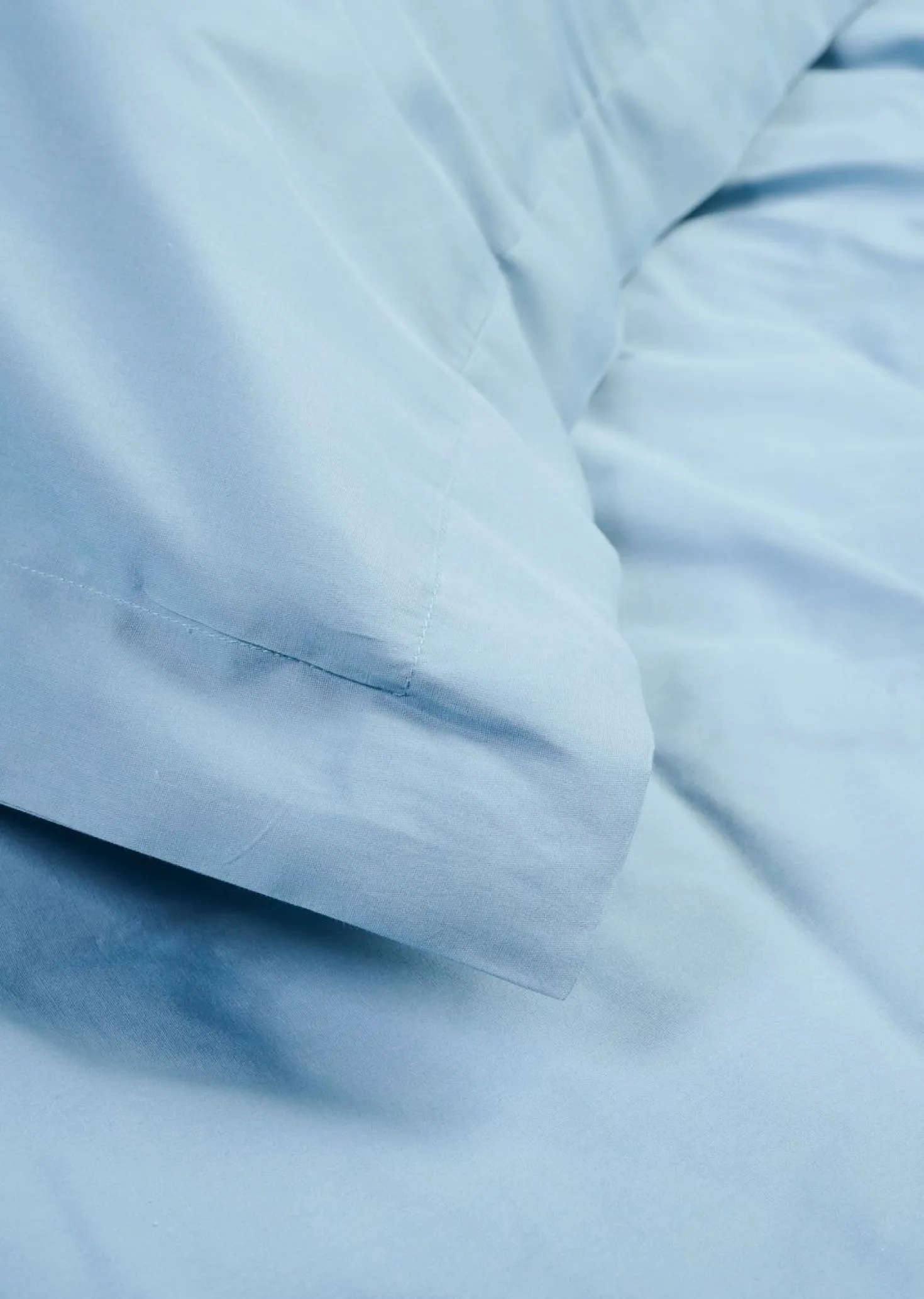 Påslakanset i percale dimblå - 150x210 cm
