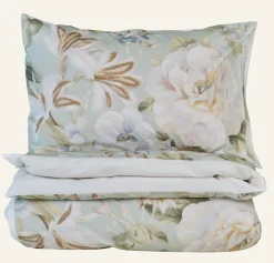 Påslakanset i percale multi/grön - 150x210 cm/50x60 cm