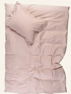 Påslakanset i percale puderrosa - 150x210 cm