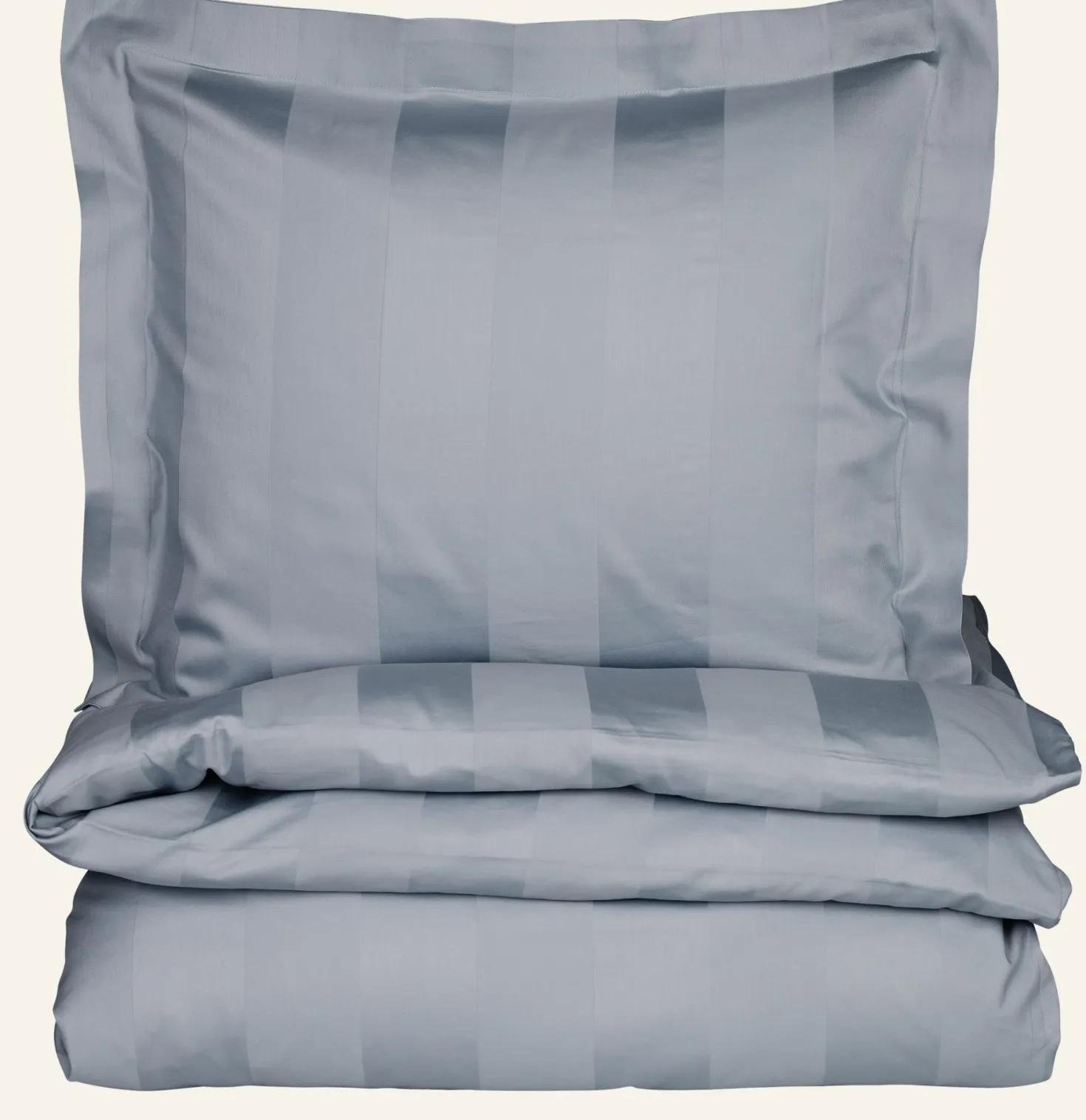 Påslakanset i satin dimblå - 150x210 cm