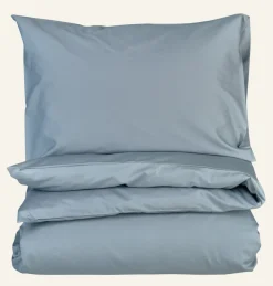 Påslakanset i satin gråblå - 150x210 cm